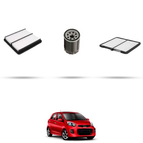 Kit tagliando 3 filtri compatibile con Kia Picanto II (TA) 1.0 LPG 60kw dal 2011 (1/4)