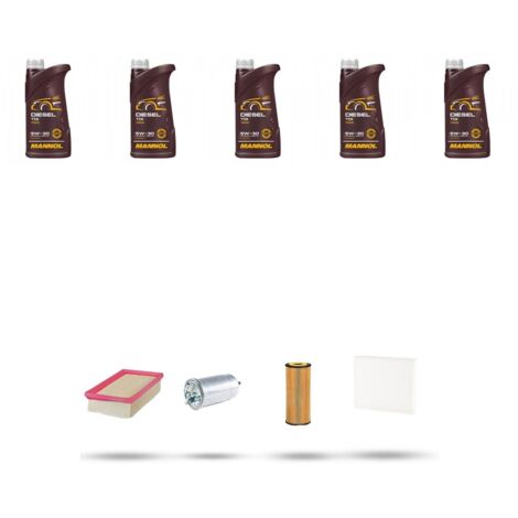 Kit tagliando 4 FILTRI e 5L OLIO compatibile con Seat Leon 1.9 TDI 81kw Dal 1999 al 2005 (1/5)