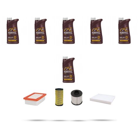 Kit tagliando 4 FILTRI e 6L OLIO compatibile con Renault Clio V 1.5 Blue dCi 100 74Kw dal 2021 (1/5)