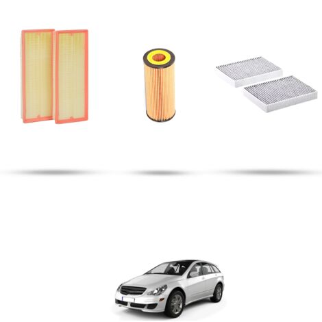 Kit tagliando 3 filtri compatibile con Mercedes Classe R (W251) 500 285kw Dal 2007 (1/4)