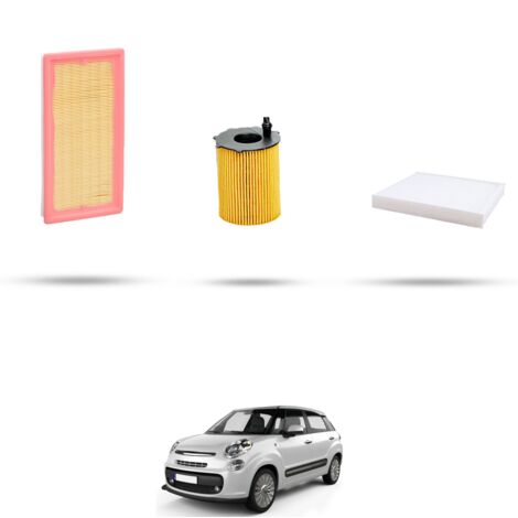 Kit tagliando 3 filtri compatibile con Fiat 500 L 0.9 natural power 59kw dal 2012 (1/4)