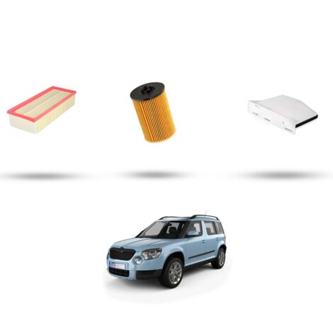 Kit tagliando 3 filtri compatibile con Skoda YETI (5L) 2.0 TDI 81Kw Dal 2009 (1/4)