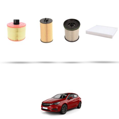 Kit tagliando 4 filtri compatibile con Opel Astra K 1.6 CDTI 100kw Dal 2015 (1/4)