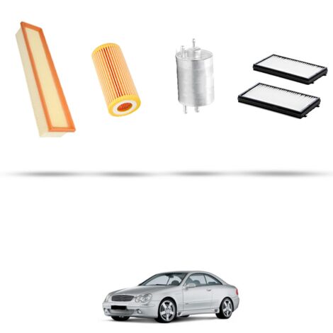 Kit tagliando 4 filtri compatibile con Mercedes Classe C (W203,C203,S203) C180 95kw Dal 2000 al 2002 (1/5)