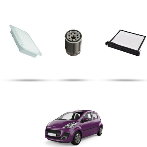 Kit tagliando 3 filtri compatibile con Peugeot 107 1.0 50kw Dal 2005 (1/4)