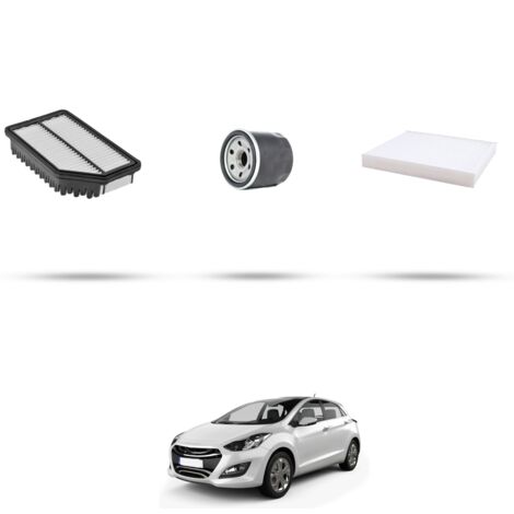 Kit tagliando 3 filtri compatibile con Hyundai i30 (GD) 1.6 GDi 88kw dal 2012 (1/4)