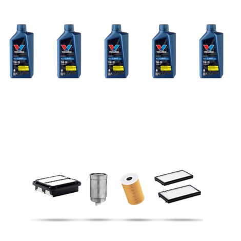 Kit tagliando 4 FILTRI e 5L OLIO compatibile con Hyundai Accent (LC) II 1.5 CRD 60kw dal 2002 (1/5)