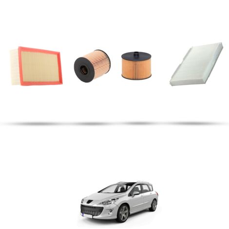 Kit tagliando 4 filtri compatibile con Peugeot 308 2.0 Hdi 103kw Dal 2009 (1/5)