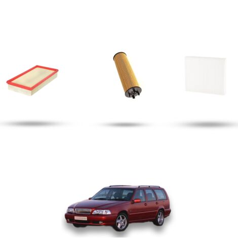 Kit tagliando 3 filtri compatibile con Volvo V70 2.3 20V T5 176Kw dal 97 al 2000 (1/4)