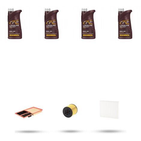 Kit tagliando 3 FILTRI e 4L OLIO compatibile con Seat Ibiza III 1.6 16v 77kw dal 2006 al 2009 (1/4)