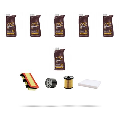 Kit tagliando 4 FILTRI e 6L OLIO compatibile con Renault Clio II 1.9 Diesel 47kw Dal 1998 (1/5)