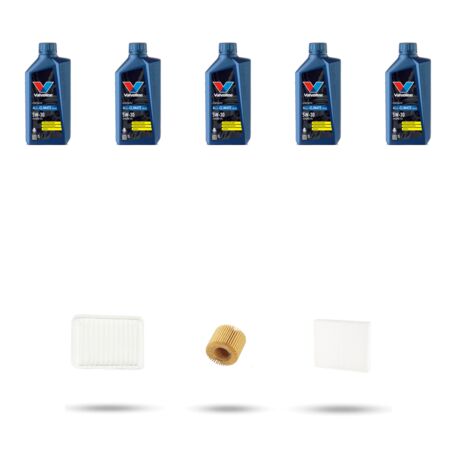 Kit tagliando 3 FILTRI e 5L OLIO compatibile con Toyota Corolla XI (E18) 1.6 VVT-I 90kw Dal 2013 (1/5)