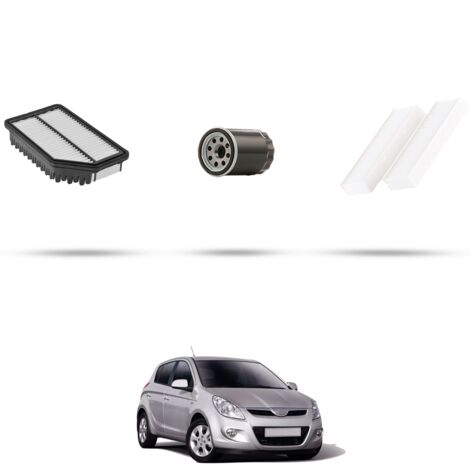 Kit tagliando 3 filtri compatibile con Hyundai i20 1.2 63KW dal 2012 (1/4)