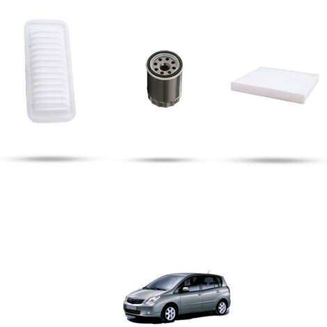 Kit tagliando 3 filtri compatibile con Toyota Corolla IX Verso 1.8 99kw Dal 2002 (1/4)