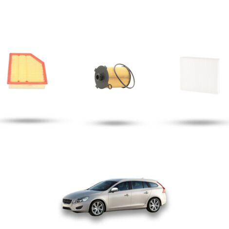 Kit tagliando 3 filtri compatibile con Volvo V60 2.0 T5 177kw Dal 2010 (1/4)