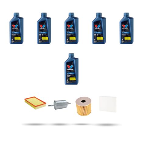 Kit tagliando 4 FILTRI e 6L OLIO compatibile con Volvo V70 II 2.4 103Kw dal 2000 al 2004 (1/5)