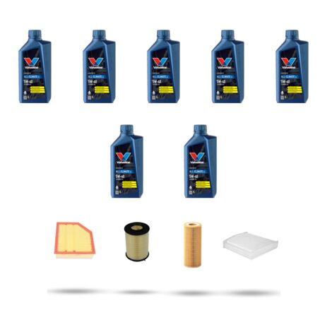 Kit tagliando 4 FILTRI e 7L OLIO compatibile con Volvo XC70 2.4 D5 120Kw dal 2002 al 2005 (1/5)