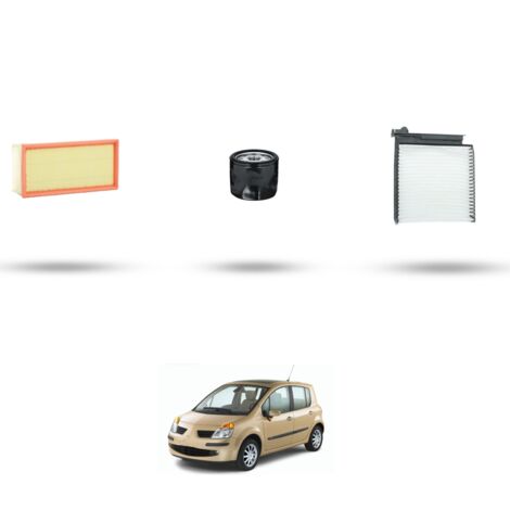 Kit tagliando 3 filtri compatibile con Renault Modus / Grand Modus 1.2 48kw Dal 2005 (1/4)