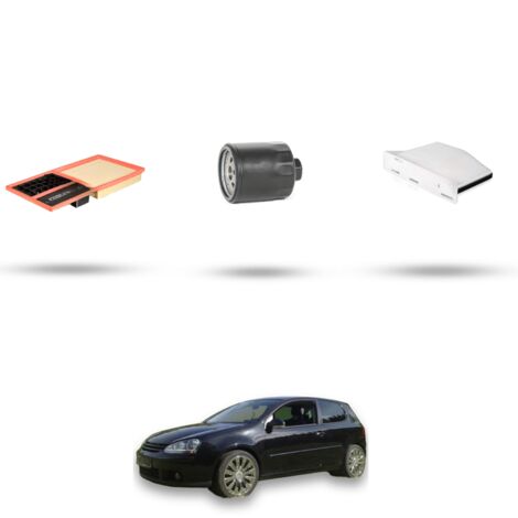 Kit tagliando 3 filtri compatibile con Vw Golf V (1K1,1K5,AJ5,5M1,521) 1.4 16v 59kw Dal 2006 Al 2009 (1/4)
