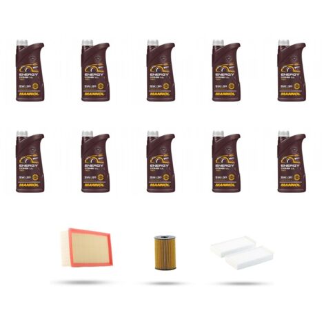 Kit tagliando 3 FILTRI e 10L OLIO compatibile con Bmw serie 7 (F01, F02) 760i 400kw dal 2009 (1/4)