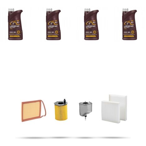 Kit tagliando 4 FILTRI e 4L OLIO compatibile con Peugeot 208 1.6 HDI FAP 82kw Dal 2012 (1/5)