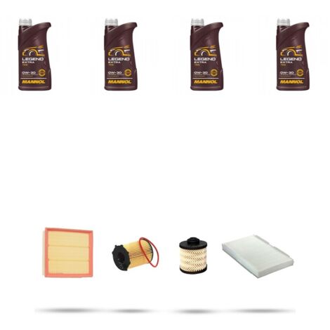 Kit tagliando 4 FILTRI e 4L OLIO compatibile con Citroen C4 II 1.6 Bluehdi 85kw dal 2014 (1/5)