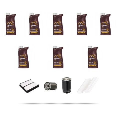 Kit tagliando 4 FILTRI e 8L OLIO compatibile con Hyundai H1 Starex 2.5 CRD (TQ) 125kw dal 2008 (1/5)