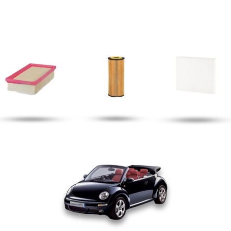 Kit tagliando 3 filtri compatibile con Vw New Beetle / Cabrio 1.9 TDI 66kw Dal 1998 al 2001 (1/4)