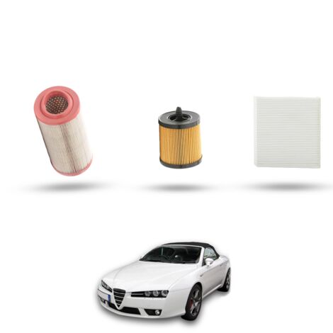 Kit Tagliando 3 filtri compatibile con Alfa Romeo Spider (939) 2.2 JTS 136kw dal 2006 (1/4)