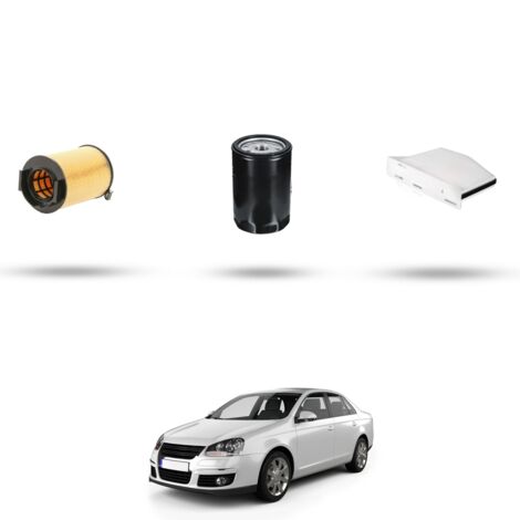 Kit tagliando 3 filtri compatibile con Vw JETTA III (1k2) 1.6 16v 75kw Dal 2005 al 2010 (1/4)