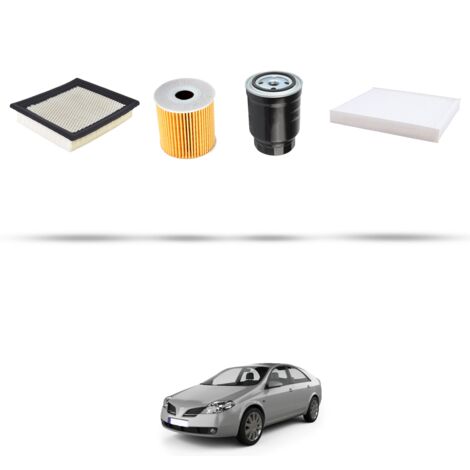 Kit tagliando 4 filtri compatibile con Nissan Primera (P12) 2.2 dci 102Kw Dal 2003 (1/5)