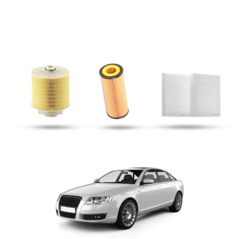Kit Tagliando 3 filtri compatibile con Audi A6 II (C6) 2.8 fsi v6 140kw dal 2008 al 2011 (1/4)