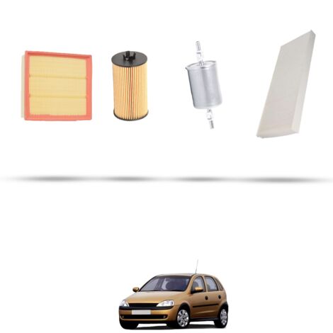 Kit tagliando 4 filtri compatibile con Opel Corsa C 1.2i 12V 55kw Dal 2000 (1/5)