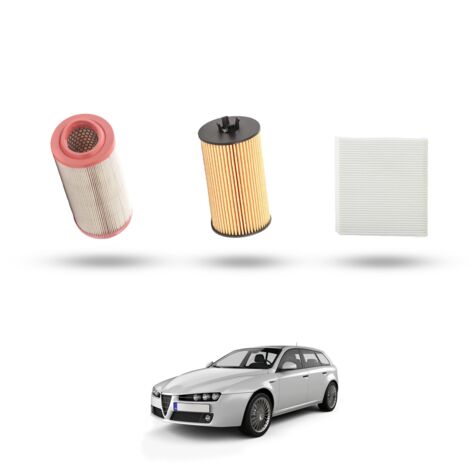 Kit Tagliando 3 filtri compatibile con Alfa Romeo 159 (939) 1.8 Mpi 103kw dal 2006-2010 (1/4)