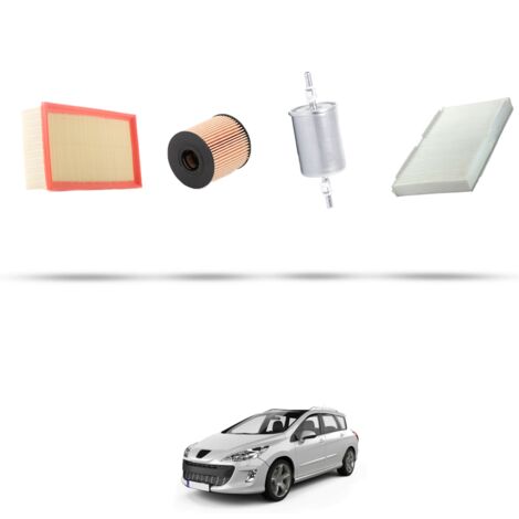 Kit tagliando 4 filtri compatibile con Peugeot 308 1.6 16v 110kw Dal 2007 (1/5)