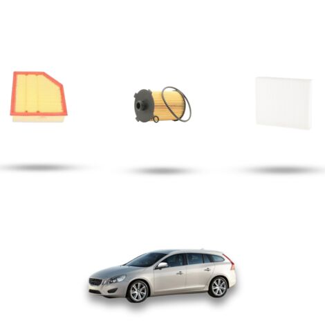 Kit tagliando 3 filtri compatibile con Volvo V60 2.0 T5 180kw Dal 2013 (1/4)