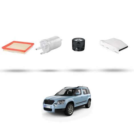 Kit tagliando 4 filtri compatibile con Skoda YETI (5L) 1.6 MPI 81Kw Dal 2013 (1/5)