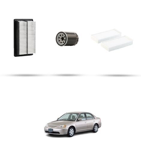Kit tagliando 3 filtri compatibile con Honda Civic VII 1.3i 61kw dal 2004 (1/4)