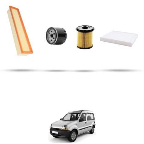 Kit tagliando 4 filtri compatibile con Renault Kangoo 1.9 dti 59kw dal 2000 (1/5)