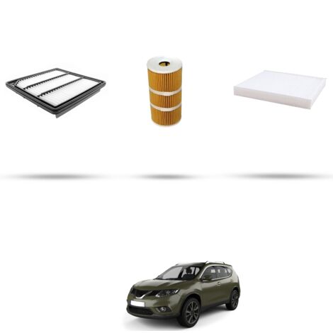 Kit tagliando 3 filtri compatibile con Nissan X-Trail (T32) 1.7 dCi 96kw Dal 2019 (1/4)