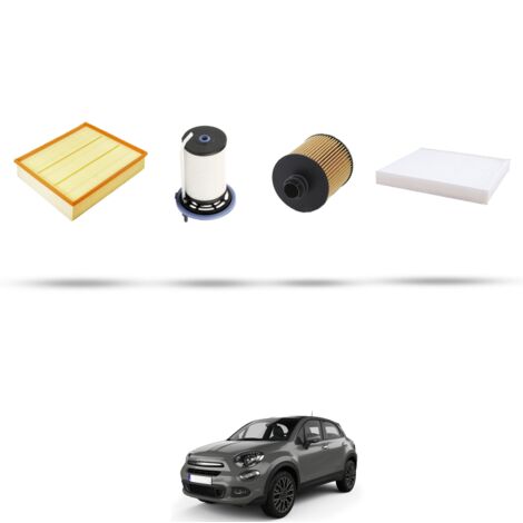 Kit tagliando 4 filtri compatibile con Fiat 500X 1.6 MultiJEt crd 84kw dal 2014 (1/5)