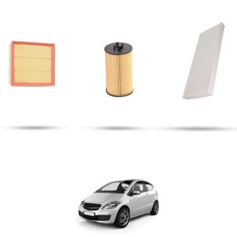 Kit tagliando 3 filtri compatibile con Mercedes Classe A (w169) A150 70kw Dal 2004 al 2009 (1/4)