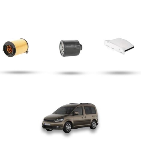 Kit tagliando 3 filtri compatibile con Vw Caddy III (2c) 1.6 75kw Dal 2004 (1/4)