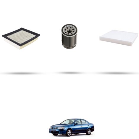 Kit tagliando 3 filtri compatibile con Nissan Almera II (N16) 1.8 85kw Dal 2002 (1/4)