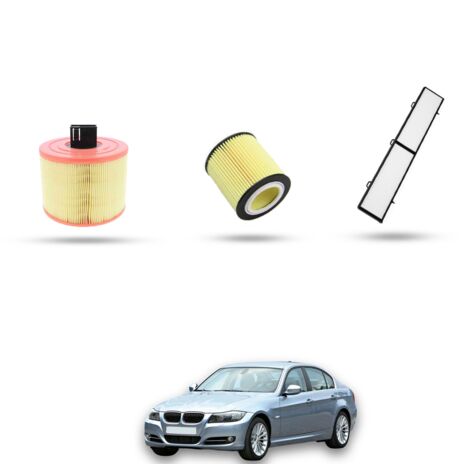 Kit Tagliando 3 filtri compatibile con BMW Serie 3 (E90,E91,E92,E93) 330i 190kw dal 2005 (1/4)