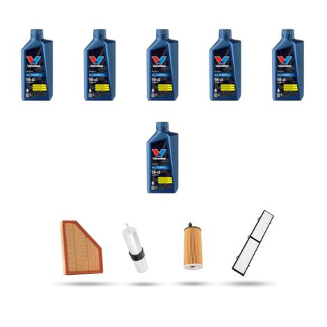 Kit tagliando 4 FILTRI e 6L OLIO compatibile con Bmw x1 (E84) 20d 120kw dal 2010 (1/5)