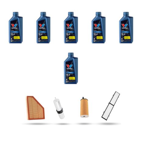 Kit tagliando 4 FILTRI e 6L OLIO compatibile con Bmw x1 (E84) 20d 135kw dal 2012 (1/5)
