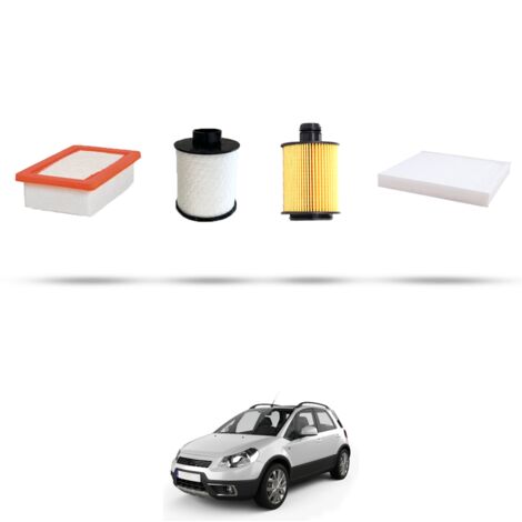 Kit tagliando 4 filtri compatibile con Fiat Sedici (189) 2.0 JTD 99kw dal 2009 (1/5)