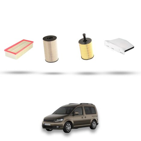 Kit tagliando 4 filtri compatibile con Vw Caddy III (2c) 2.0 TDI 103kw Dal 2007 (1/5)