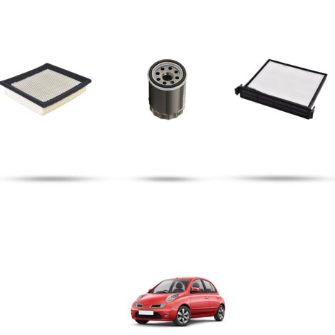 Kit tagliando 3 filtri compatibile con Nissan Micra III (k12) 1.2 12v 48kw Dal 2003 al 2010 (1/4)